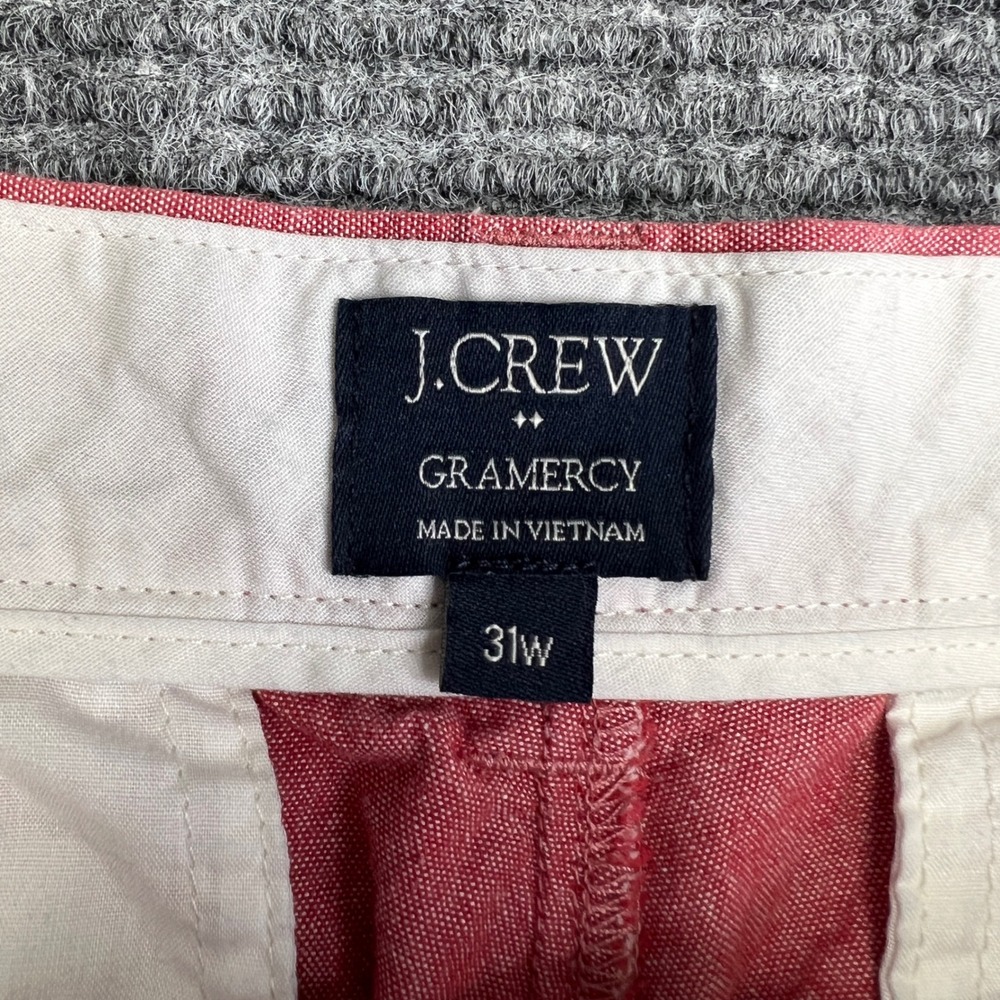 J.Crew Gramercy Red Heathered Cotton Shorts Mens 31 Casual Summer Preppy - Picture 3 of 6